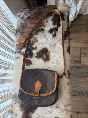 Louis Vuitton Monogram Braided-Trim Crossbody in Brown and Tan